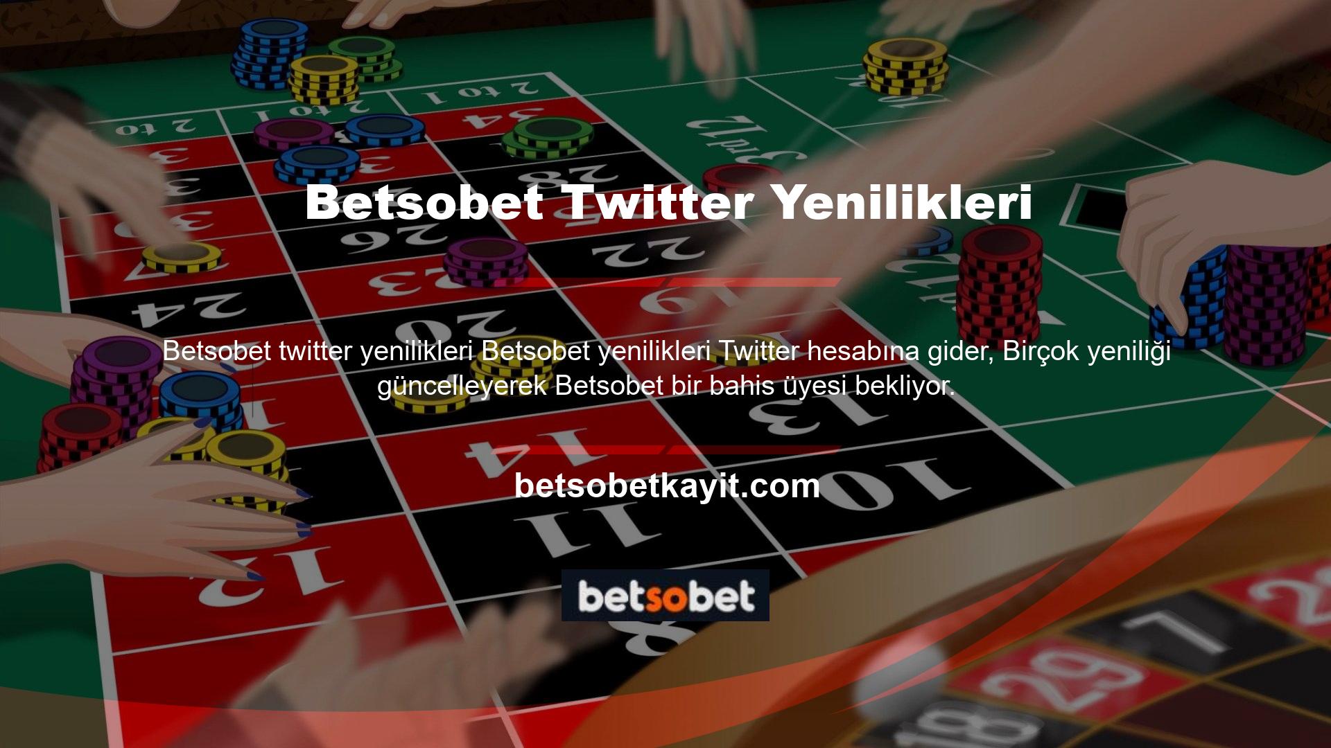 Özellikle şimdi, kullanıcıların Twitter hesaplarıyla bonus ve promosyon seçenekleriyle daha fazla oyun oynamasına izin veren Betsobet yeniliklerini güncelledi